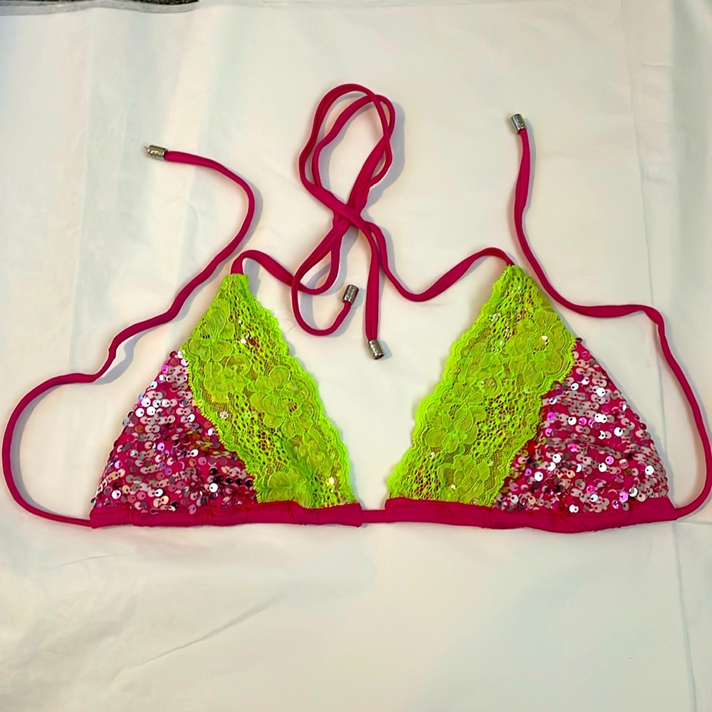 Beach Bunny Sequin Bikini Top
